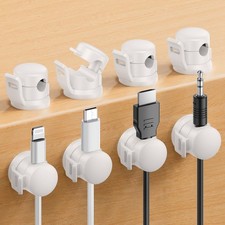 Cable Clips 8 Pack Cord Holder for Nightstand Cable Smooth Adjustable , Char...