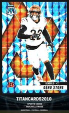 Geno Stone 2025 Panini Mosaic Blue Reactive Prizm SN Cincinnati Bengals #186
