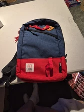 Topo Designs Daypack Classic  20L Backpack, Blue/red