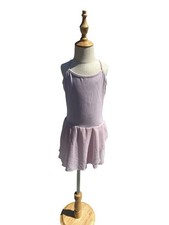 Girls' Camisole Cotton Skirted Leotard Dress in ballet pink