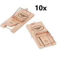 10X Mausefalle Luna Holz Schlagfalle Mausfalle Falle SchäDlingsbekäMpfung (J44)