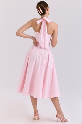 HOUSE OFCB'Allena'Pink Stretch Cotton Halter Midi Sundress/Size XS-US 2-4/QA6151 | eBay HOUSE OFCB'Allena'Pink Stretch Cotton Halter Midi Sundress/Size XS-US 2-4/QA6151 | eBay