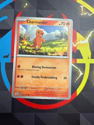 ebay charmander pokemon card 1995,96,98 Retreat Cost Charmander - 004/165 - Common