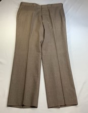 Vintage John Alexander 100 Wool Brown Pants 36x29 Made USA Business Preppy