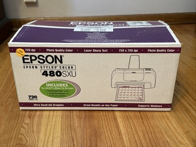 NOS EPSON STYLUS PHOTO INKJET PRINTER 480SXU 720DPI W/MANUALS