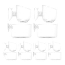 10pcs Acrylic Aquarium Plant Cups With Cups Clear Fish Tank Feeder