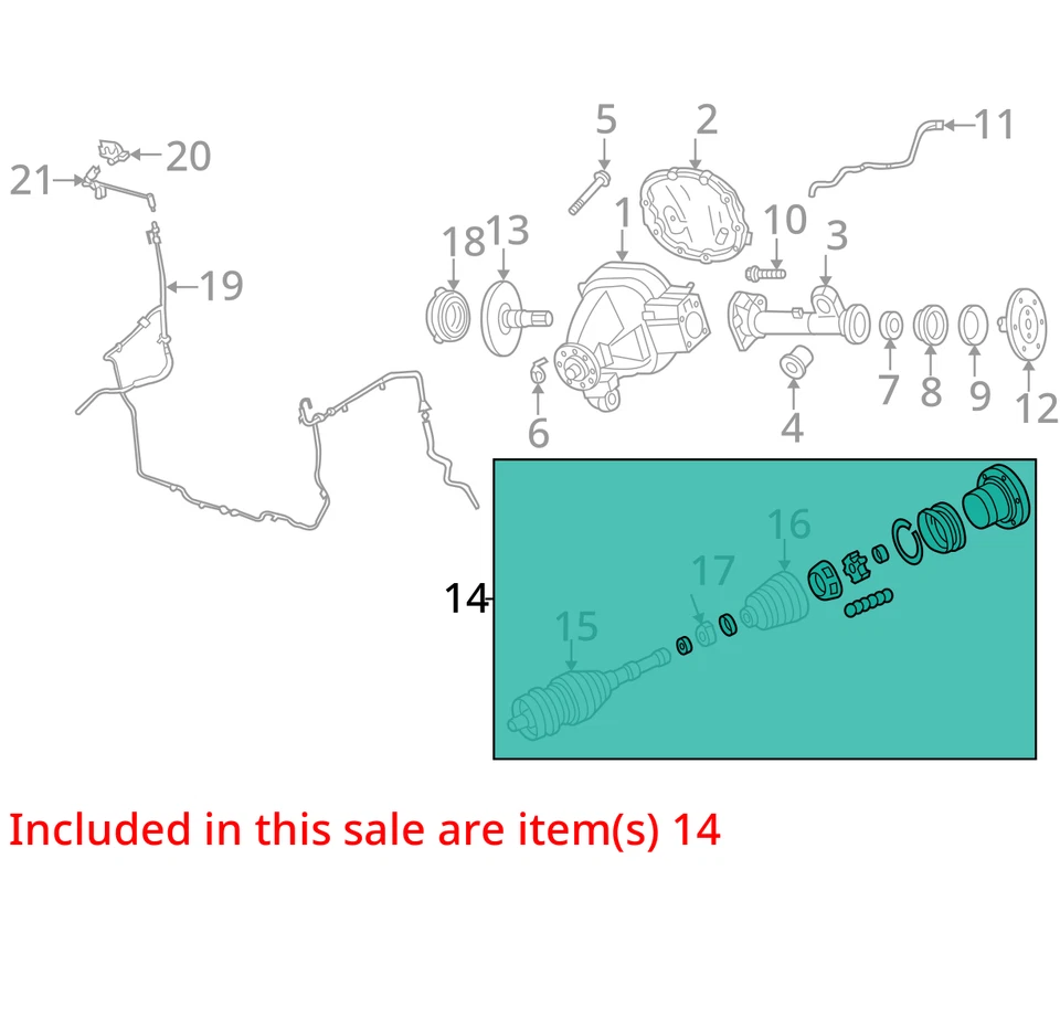 Ford F-150 2004-2008 eje pasajero delantero CV C/V PTLZO Foto 2 de 3