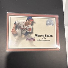Fleer 2000 Greats of the Game Warren Spahn #63 Milwaukee Braves MLB Card