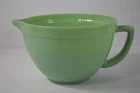 Anchor Hocking Fire-King Jadeite Green Glass Batter Mixing Bowl Handle Spout 8”