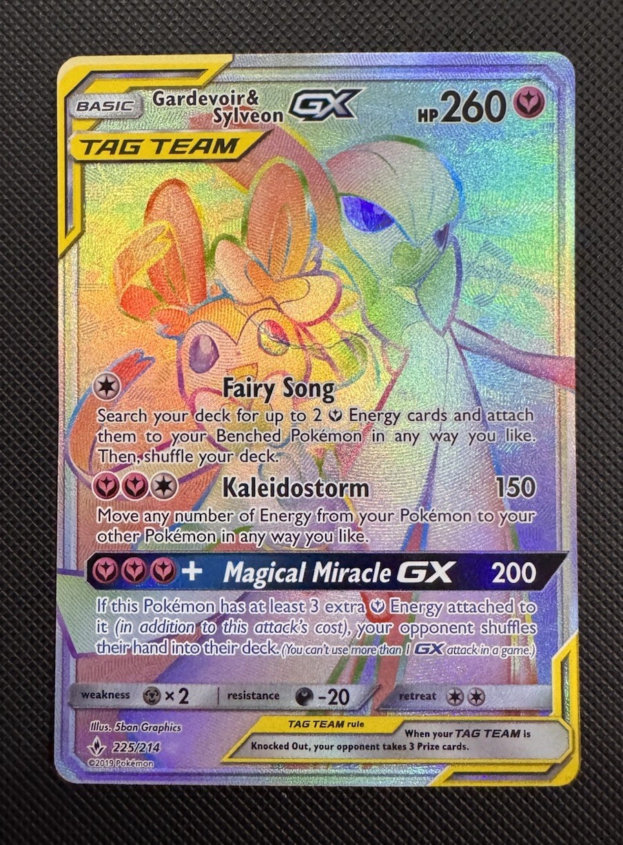 Pokémon TCG: Gardevoir & Sylveon GX (Full Art) Secret Rare 225/214 Unbroken Bond