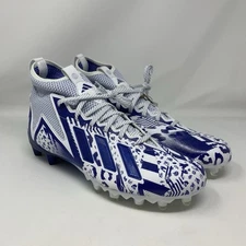 adidas Freak 23 7v7 SMU Football Cleats White Royal Blue GW4167 Men's Size 12.5
