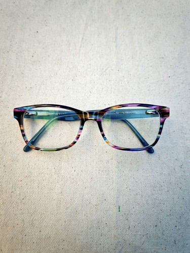BCBGeneration Maxazria Blue Stripe Glasses Frame Multicolored Women's
