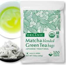 Thé vert bio au thé vert Matcha 100 sachets (2g x 100 sachets)