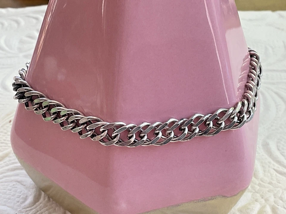 925 Italy Sterling Silver cuban link chain Bracelet 9.78g - Image 3 of 4