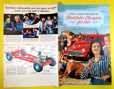 1941 Studebaker Champion Original Oversize Dealer Sales Prestige Color Brochure