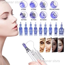 9/12/24/36/42 Pins 3D/5D Nano Needle Cartridges Tips Skin Care for Micro Pen