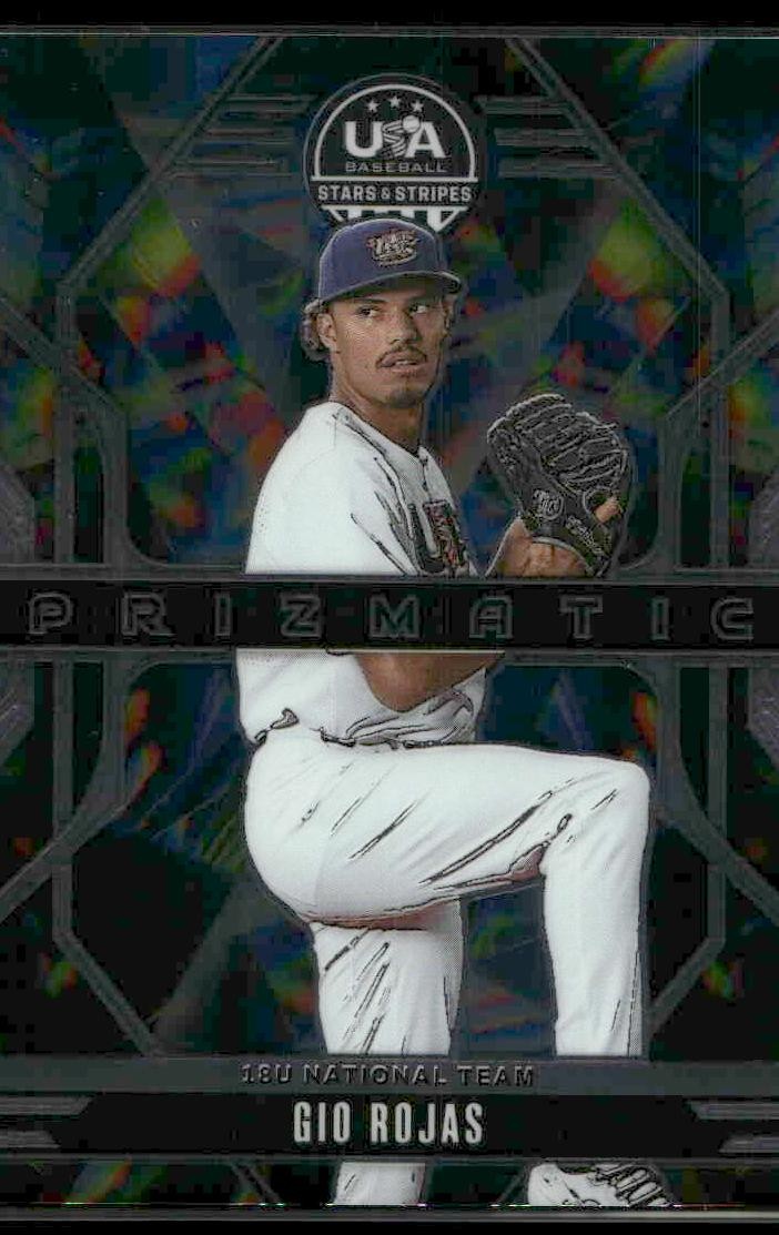 2026 Panini Stars & Stripes Prizm USA Baseball #22 Gio Rojas Prizmatic
