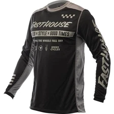 Fasthouse Grindhouse Domingo Youth Motocross Jersey | Black/Grey