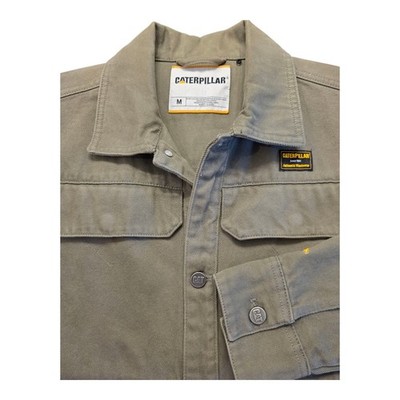NWOT Caterpillar Heritage Uniform Twill Shirt Jacket Dusty Olive Size Medium 