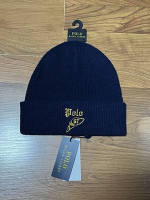 Polo Ralph Lauren Winged Foot 67 Beanie, Newport Navy, One Size, NWT, Brand New