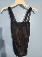 Vintage Lady L Black Size S Cami Slip