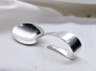 REED & BARTON PLAIN STERLING SILVER CURVED HANDLE BABY SPOON-QUITE NICE