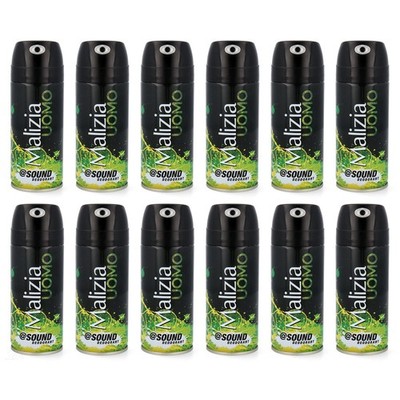 MALIZIA UOMO Sound deodorant deo 12x 100 ml for men
