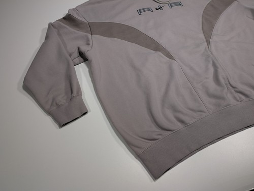 Nike Air Hoodie Mens XXL Gray Center Swoosh Logo Spellout Pullover Y2K - Picture 4 of 11