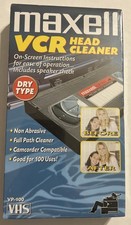Maxell VCR Head Cleaner Model VP 100 Dry Type Brand New Sealed Retro Vintage
