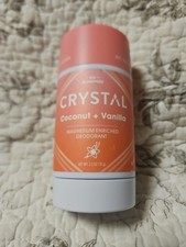 Crystal Magnesium Deodorant Coconut Vanilla 2.5oz Aluminum Free 24 Hour Odor ...
