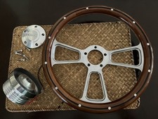 14 Steering Wheel And Adapter Mahogany Wood Forever Sharp Gmc Chevrolet Others