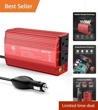 Durable 300W Power Inverter - Dual USB and AC Outlets for On-the-Go Charging