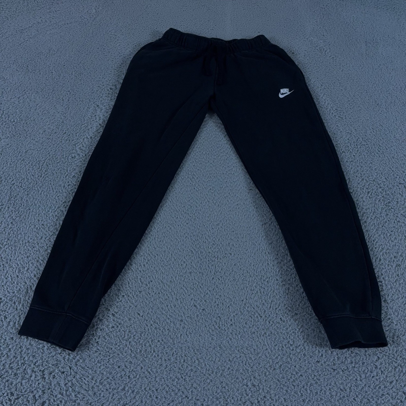 Nike Sportswear Club Fleece Joggers Womens XS Black Mid Rise Cuffed Sweatpants