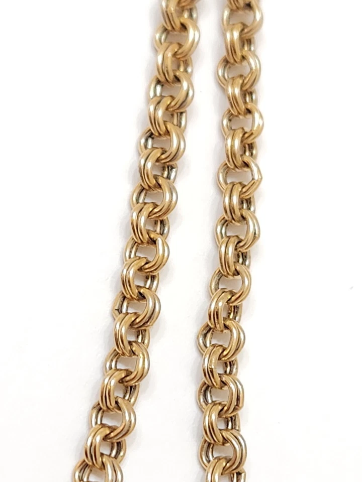 Collar de cadena Rolo de oro colgante solitario lágrima naranja Avon Granada Foto 4 de 4