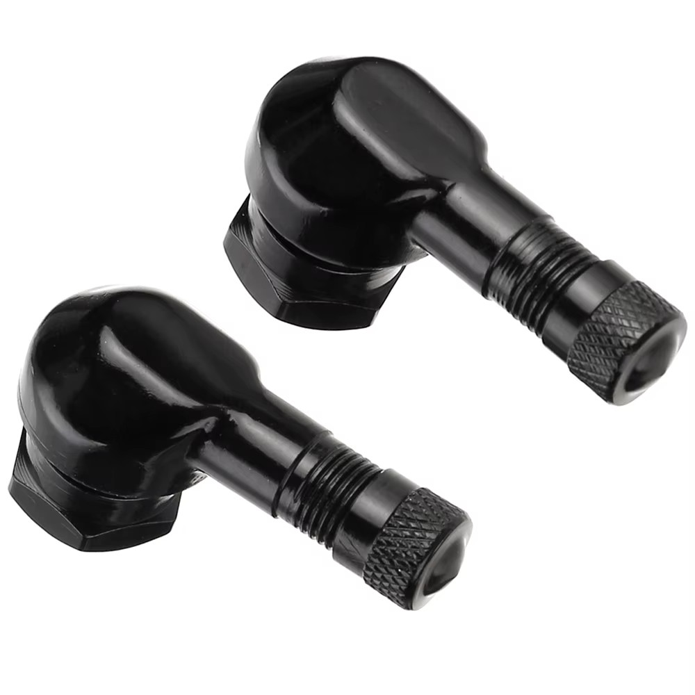 Valvole Moto Pneumatici 90 Gradi Cnc Alluminio Tubeless Universali Antiperdita - Miniatura 10