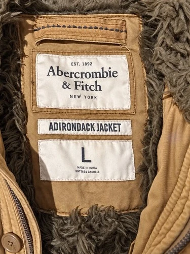 Abercrombie & Fitch Adirondack Jacket – Men’s Large -Faux Fur Lining image 4