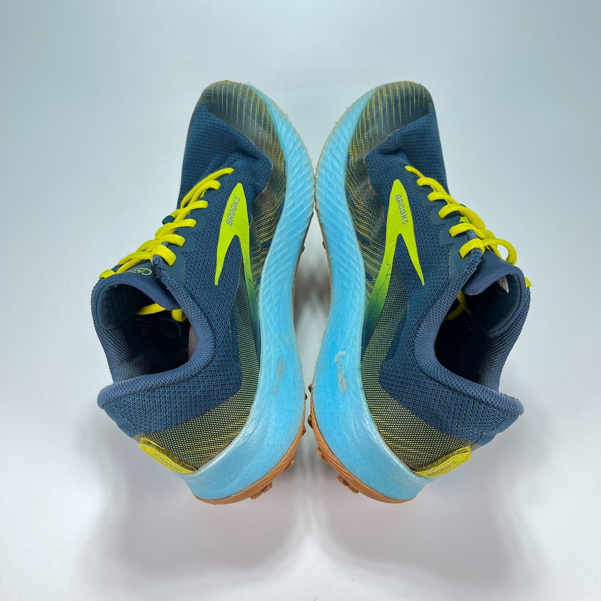 Brooks Catamount Blue Yellow Trail Running Shoes Sneaker 113521D436 Mens Size 11 Brooks Catamount Blue Yellow Trail Running Shoes Sneaker  main image 3