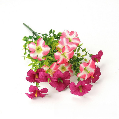 Künstliche Morning Glory Eukalyptusblumen aus Seide und Kunststoff für Innende