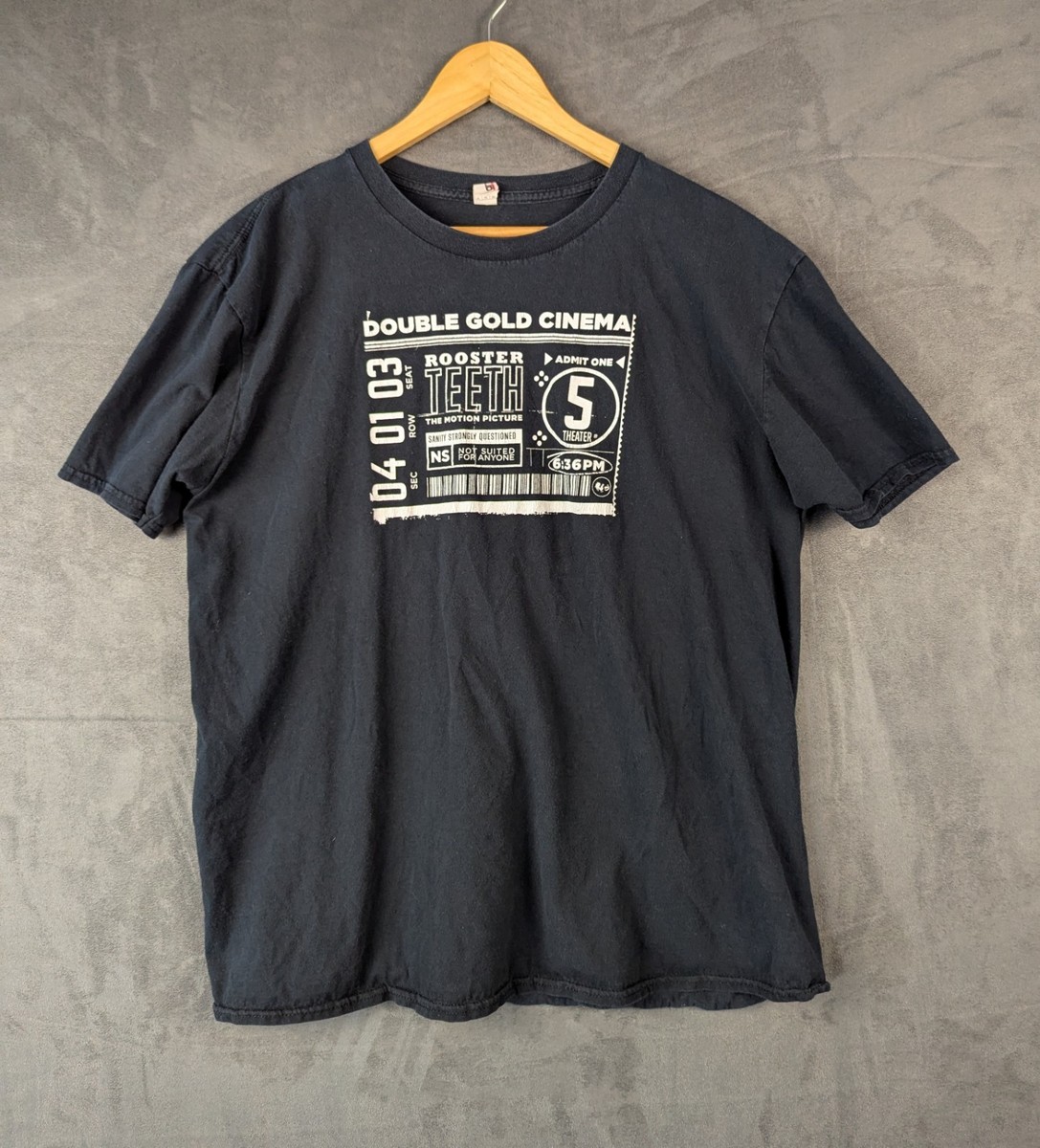 Rooster Teeth Shirt Mens XL Motion Picture Ticket Red Vs Blue