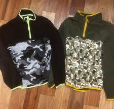 2 wonder nation boys size 10/12 large pullover half zip sweaters