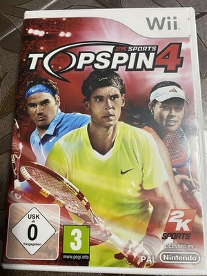 Top Spin 4 Nintendo Wii Tennis Spiel, mit Anleitung, sehr guter Zustand