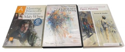 Watercolor Figure Painting DVD Lot Helga Flower Mary Whyte Thomas Schaller