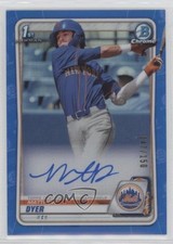 2020 Bowman Draft Chrome Picks Blue Refractor 47/150 Matthew Dyer Auto 0q21
