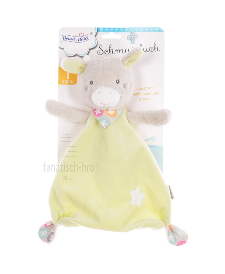 Beauty Baby Schmusetuch Ziege / Kuh grün Kuscheltuch Schnuffeltuch Stern 352191