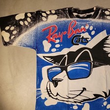 Rare 90s Vintage Ray-Ban All-Over Print T-Shirt L