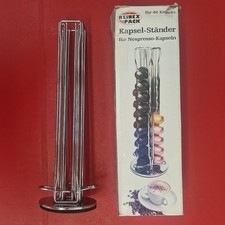 Nespresso Kapselhalter Edelstahl 40 Kapseln 38 cm drehbar Kaffeekapsel Ständer