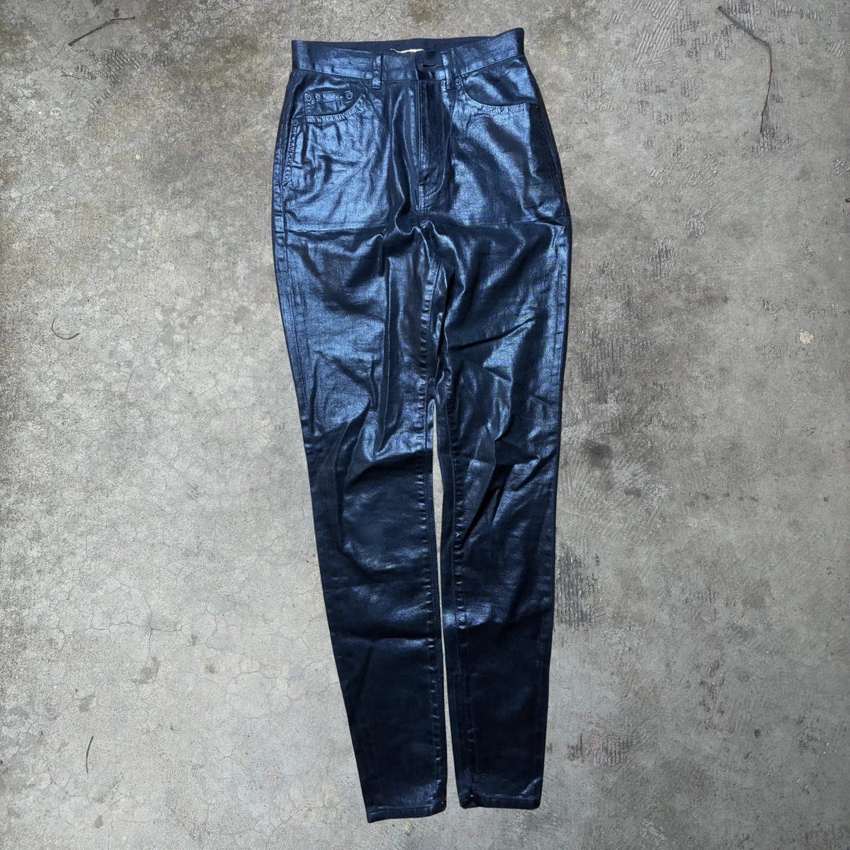 Saint Laurent Black Leather Pants for Women for sale | eBay