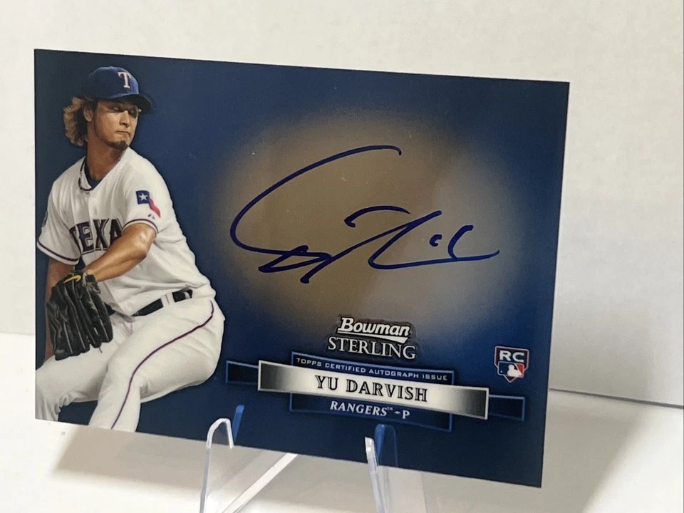 YU DARVISH Bowman Sterling Rookie Auto Black Rangers Japan - Image 3 of 4