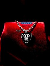 Stainless Steel Las Vegas Raiders Logo Pendant Necklace 24in Chain
