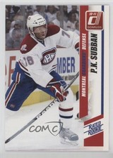 2010-11 Donruss Rated Rookie PK Subban (White Box) #252 fh9